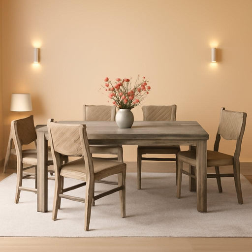 Farmhouse Dining Table for 6-8 People, 71" Long Wood Kitchen Table with Sturdy Frame & Rustic Wooden Finish, 6-8 Seats Large Rectangular Tables for Dinner, Kitchen, Dining Room