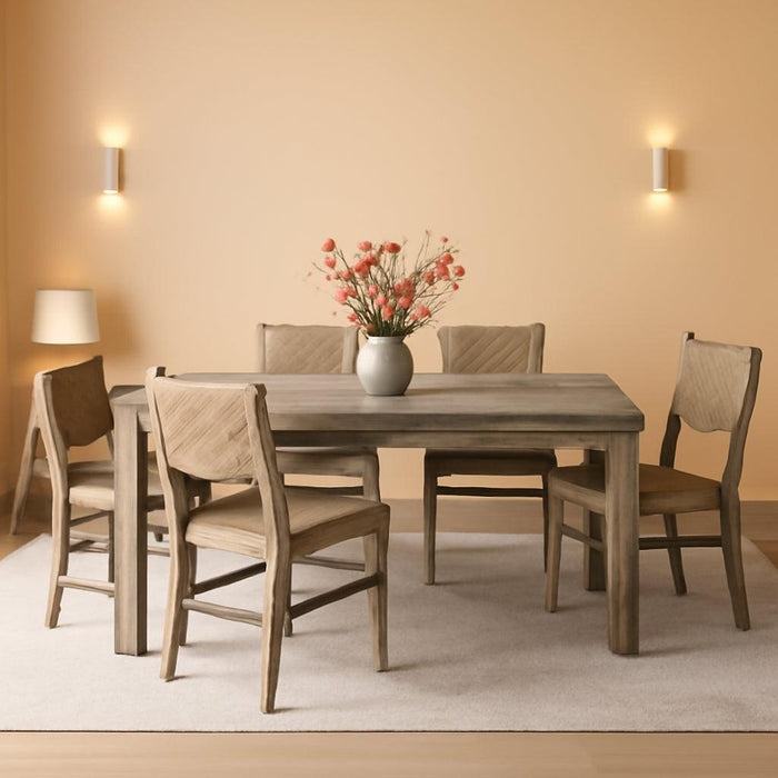 Farmhouse Dining Table for 6-8 People, 71" Long Wood Kitchen Table with Sturdy Frame & Rustic Wooden Finish, 6-8 Seats Large Rectangular Tables for Dinner, Kitchen, Dining Room