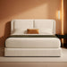 Queen Size Bed Frame with Headboard, Queen Size Corduroy Upholstered Platform Bed Frame with Soft Headboard, Wooden Slats Support, No Box Spring Needed, Easy Assembly, White