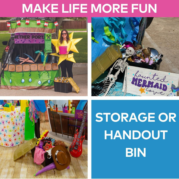 Large Black Pirate Treasure Chest Storage Capacity