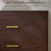 60" Wide Transitional 6-Drawer Dresser for Bedroom, Cacao Walnut
