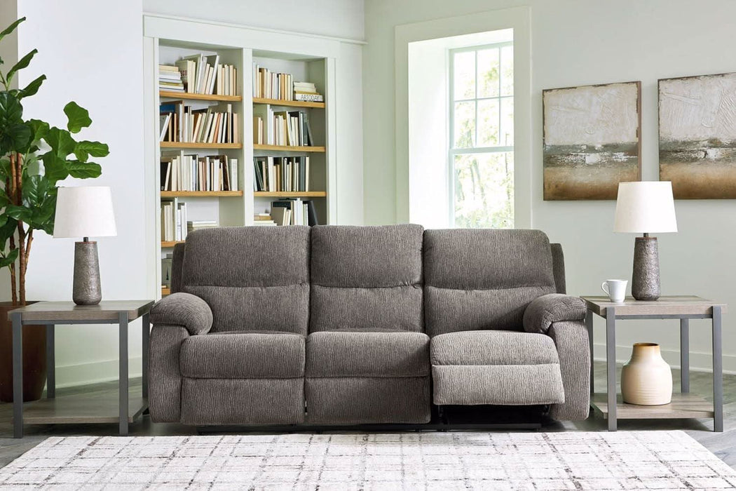 Scranto Contemporary Manual Reclining Sofa, Gray