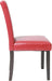 Urban Style Solid Wood Leatherette Padded Parson Chair, Red, Set of 2