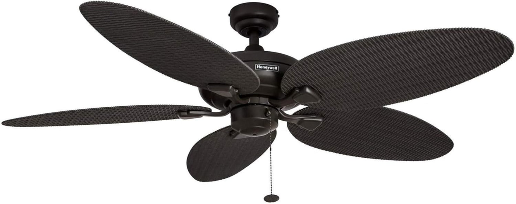 Ceiling Fans Duval 52 Inch Ceiling Fan, Quick 2 Hang Indoor/Outdoor Ceiling Fan with Pull Chain, Tri-Mount 5 Blade Tropical Design, ETL Damp Rated, Bronze (50201-01)