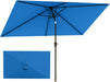 6.5'X10' Rectangular Patio Outdoor Umbrella,Large Coverage with Push-Button Tilt & UV Protection,Sturdy Ribs for Deck,Lawn,Pool,Backyard
