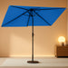 6.5'X10' Rectangular Patio Outdoor Umbrella,Large Coverage with Push-Button Tilt & UV Protection,Sturdy Ribs for Deck,Lawn,Pool,Backyard