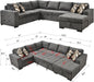 Oversized Sectional Sleeper Sofa with Storage