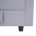 Gray Linen 56.1 In. W Straight Arm Sectional Sofa - Sofa Couch for Living Room/Office