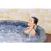 Hard Foam Hot Tub with Soothing Massage System, Outdoor, Grey Marble, up to 4-6 People, 67 "X 25.5"