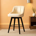 Swivel Bar Stools Set of 3，25''H Counter Height Bar Chairs with Back, PU Leather Kitchen Stools, Thickened Widened Cushion and Backrest,Barstools for Kitchen Island, Bar, Cafe, Dining Room