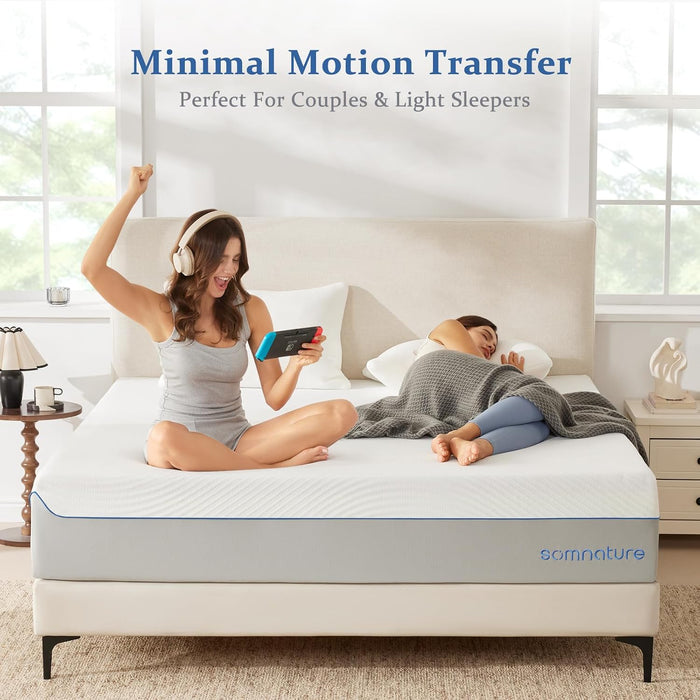 12 Inch Queen Foam Mattress Cooling Gel Memory for Pressure Relief & Deep Sleep, Medium Firm with Motion Isolation, Certipur-Us Certified, Fiberglass Free