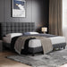 King Size Upholstered Tufted Bed Frame with Headboard