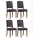 Dining Chairs, Set of 4 Kitchen Dining Room Chairs Upholstered Parson Chairs with High Back & Nailhead Trim, Mid Century Modern Dinner Chairs - Blake (Dark Gray)