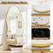 Full Length Mirror, 68"X26" Floor Mirror with Stand, Standing Hanging Leaning Irregular Mirrors for Bedroom Living Room Entryway, Wavy Shaped, Golden