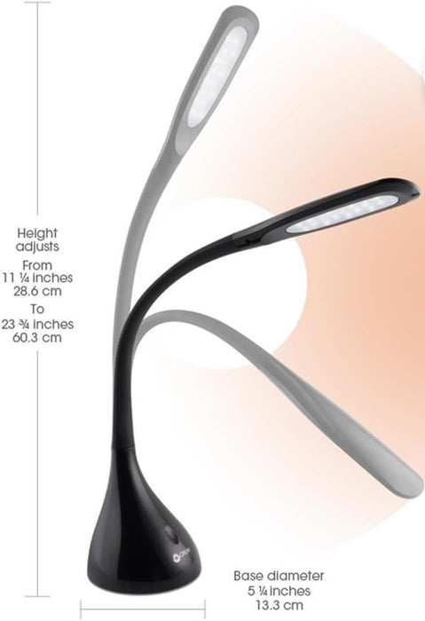Creative Curves LED Desk Lamp with Adjustable Neck - 4 Dimmable Brightness Settings with Energy Efficient Natural Daylight Leds for Home Office, Computer Desk, & Dorms
