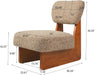 Low Profile Walnut Fabric Accent Chairs Collection