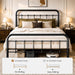 Full Size Metal Platform Bed Frame, Black