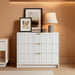 White Contemporary Dresser With Three Impressive Drawers