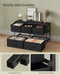 Dresser for Bedroom, Chest of Drawers, Steel, MDF, 5 Non-Woven Fabric Drawers, Storage Organizer Unit, Closet, Entryway, Ink Black and Ebony Black ULGS322B01S