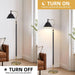 60 in Modern Solid Wood Floor Lamp,Black Standing Lamp with LED Bulb