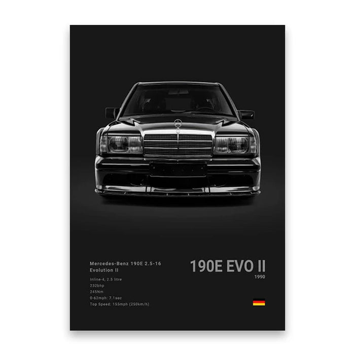 Famous Cars M5 918 GT3 Canvas Wall Art Print Poster G63 STO SLS Decorative Mural Modern Home Decor Birthday Gift Unframed