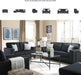 Queen Sleeper Sofa Dark Gray Upholstered ChenilleWeave