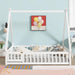 White Montessori Handcrafted SolidWood Floor Bed Door