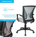Office Chair Mid Back Swivel Lumbar Support Desk Chair, Computer Ergonomic Mesh Chair with Armrest (Gray)