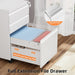 Locking 3-Drawer Rolling File Cabinet