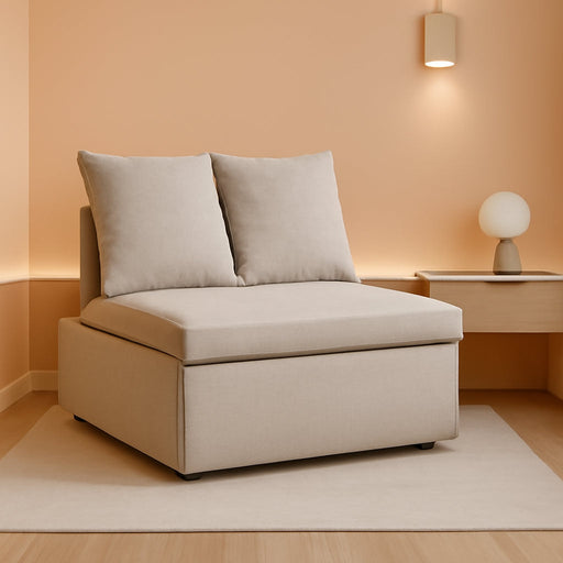 Twin Size PremiumConvertible SofaBed Sleeper Beige