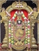 55" X 43" Lord Venkateswara as Balaji at Tirupati with Goddess Lakshmi Tanjore Painting | Traditiona