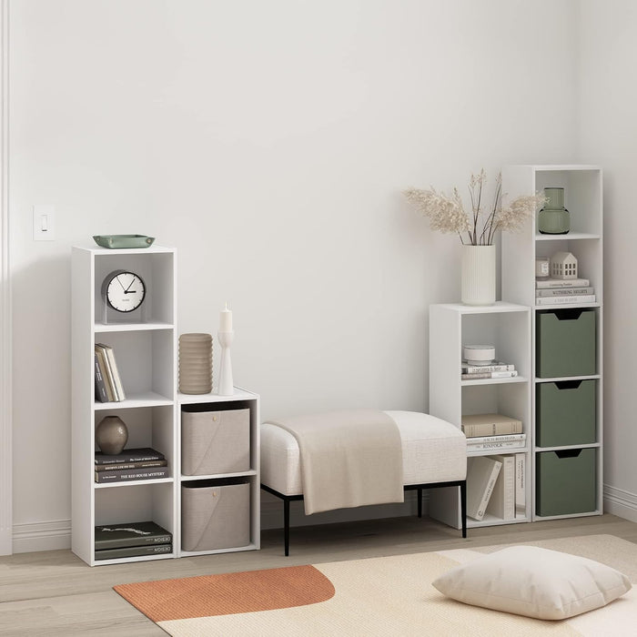 Pasir Space Saving FiveTier Bookcase 9x12x52 White