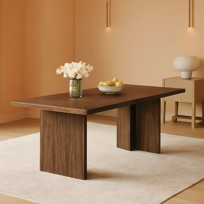 Farmhouse Dining Table for 4 to 6 People, 63-Inch Rectangle Wooden Kitchen Table with Large Tabletop and Heavy Duty Legs for Dining Room,Kitchen, Vintage Brown