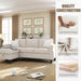 SeventyEightInch BeigeLinen Sectional Sofa Storage