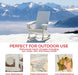 Outdoor Adirondack Chair, All Weather Resistant Lawn Chairs Balcony Chair and Fire Pit Chairs, Patio Chair Outdoor Porch Rocking Chair High Back HDPE Poly Lumber, Sand