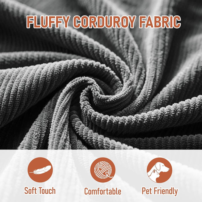 Dark Gray Folding Sofa Bed With ErgonomicBackSupport