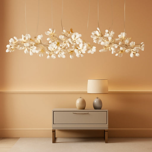 L98.42 Large Modern Chandelier for Dining Room, 20-Light Copper Tree Branch Chandeliers, Ginkgo Leaf Chandeliers, H65 Brass Chandelier for Restaurants, Hotelsand, Clubs, Living Room