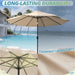 10FT Patio Umbrella, Pool Umbrella Outdoor, Tan | Easy-To-Use Tilt, Smooth One-Handed Crank, Waterproof Thickened Canopy, Wind Resistant for Outdoor Table, Deck, Pool