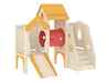 Kids Wooden Playroom Furniture Set Children Indoor Playhouse with Slide for Children Early Learning Center