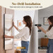 15.75”X51” Sliding Closet Mirror,Glassless Hideaway,No Drill Wall Mount