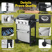 3 Burner Propane Gas Grill, 30,000 BTU Stainless Steel Outdoor BBQ Grill with 322 Sq. In. Cooking Area & 2 Foldable Side Shelves, Patio Cookout Essentials for Backyard