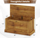 Oak 35.5 Inches Organizational Storage Bench Strut