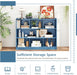 Bright Blue 8 Cube Bookcase Freestanding Multifunctional