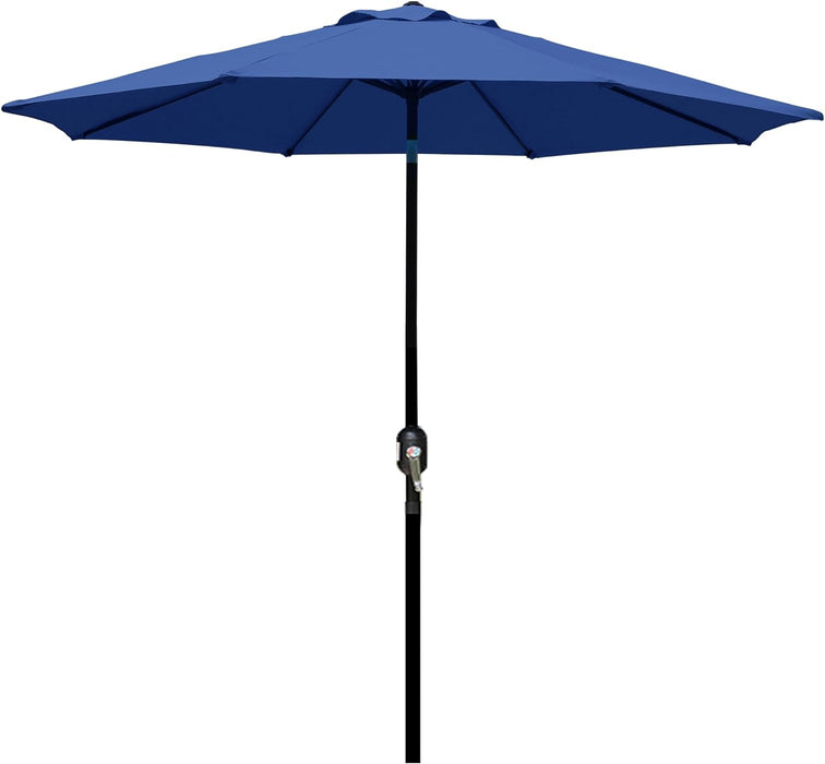 9' Outdoor Patio Umbrella, Outdoor Table Umbrella, Yard Umbrella, Market Umbrella with 8 Sturdy Ribs, Push Button Tilt and Crank