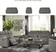 Next-Gen Durapella Power Reclining Sofa, USB, Extended Ottoman, Water Repellent Faux Leather, 80" W X 42" D X 42" H, Slate Gray