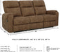 Edenwold Contemporary Faux Leather Manual Reclining Sofa, Dark Brown