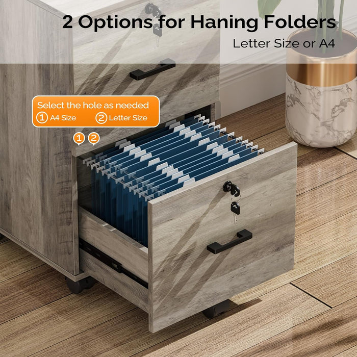 Rolling File Cabinet with Lock