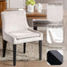 Modern Dining Chairs Set of 4, Upholstered Corduroy Accent Side Leisure Chairs with Mid Back and Wood Legs for Living Room/Dining Room-Beige