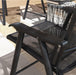 Set of 4 Patio Folding Chairs Armrests Black