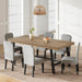71" Sturdy Kitchen Table, Farmhouse Dining Table, Rustic Pear